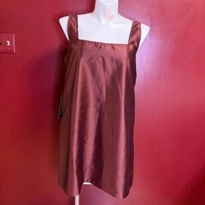 Pomander Place Burgundy Cassie Mini Dress Size XL Simple Chic Polished NWT